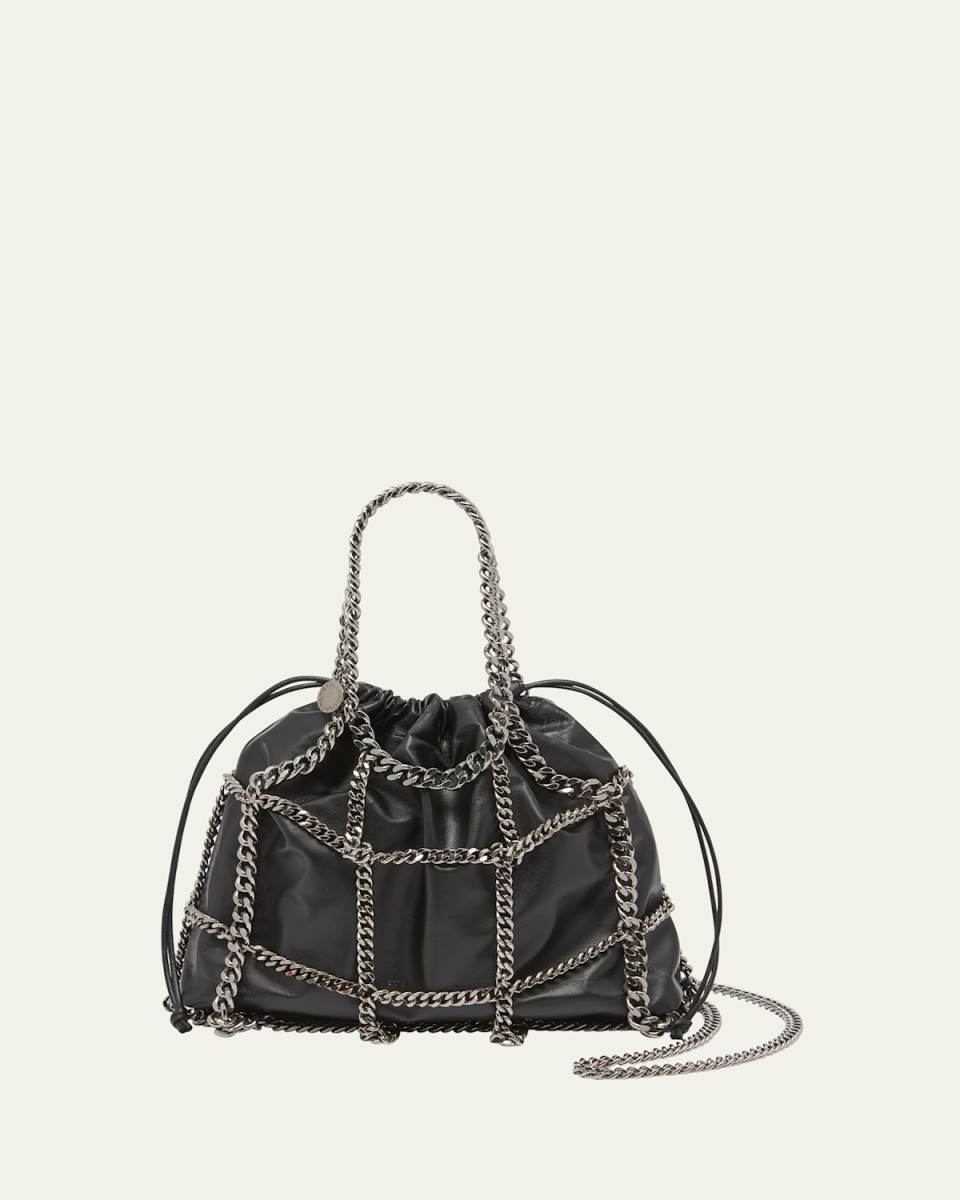 Small Brass Chain Cage Tote Bag
